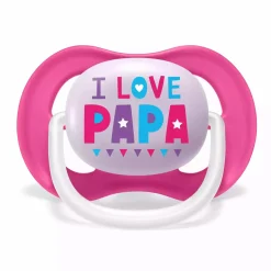 PHILIPS AVENT Beruhigungssauger Ultra Air 6-18 Monate Happy Girl - Papa Ballon SCF080/04* Schnuller