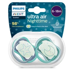 PHILIPS AVENT Beruhigungssauger Ultra Air Nighttime 6-18 Monate SCF376/13* Schnuller
