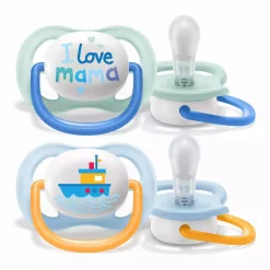 PHILIPS AVENT Beruhigungssauger Ultra Air 0-6 Monate Happy Boy - Mama Boat SCF080/01* Schnuller