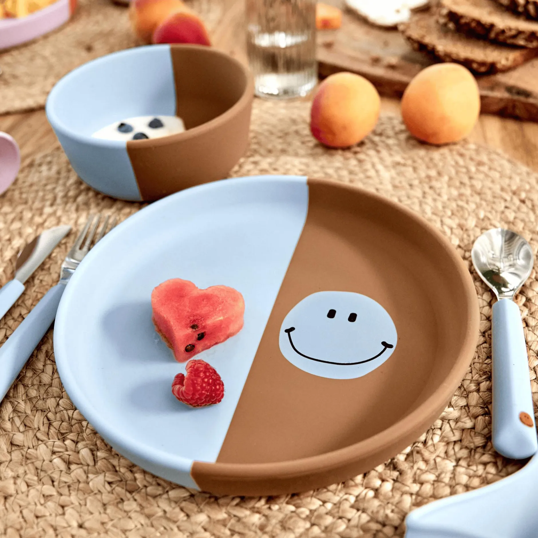 Lu00c4SSIG Besteckset Happy Rascals Smile Sky Blue* Besteck & Geschirr