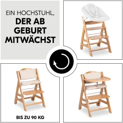 hauck Beta+ Natur mit Sitzauflage Uni* Treppenhochstühle