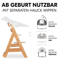 hauck Beta+ Natur mit Sitzauflage Uni* Treppenhochstühle
