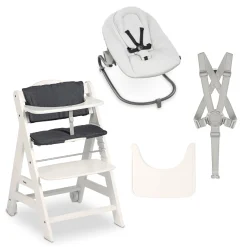 hauck Beta Newborn Set - White Light Grey* Treppenhochstühle
