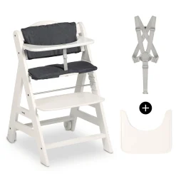 hauck Beta+ White mit Sitzauflage Anthrazit* Treppenhochstühle