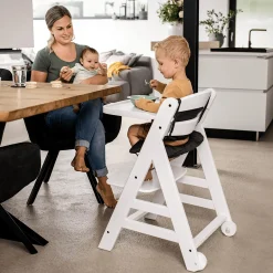 hauck Beta+ White mit Sitzauflage Anthrazit* Treppenhochstühle