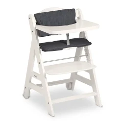 hauck Beta+ White mit Sitzauflage Anthrazit* Treppenhochstühle