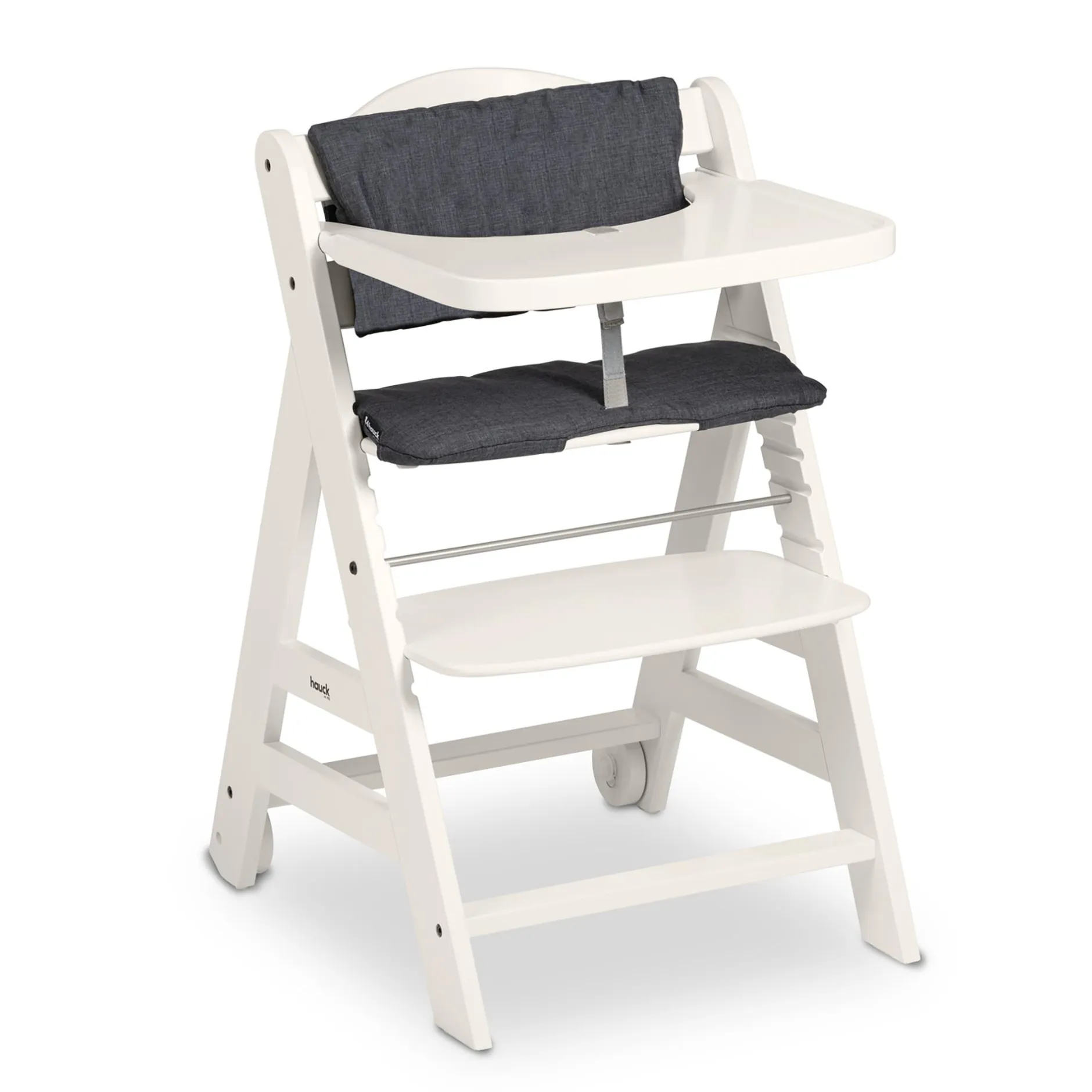 hauck Beta+ White mit Sitzauflage Anthrazit* Treppenhochstühle