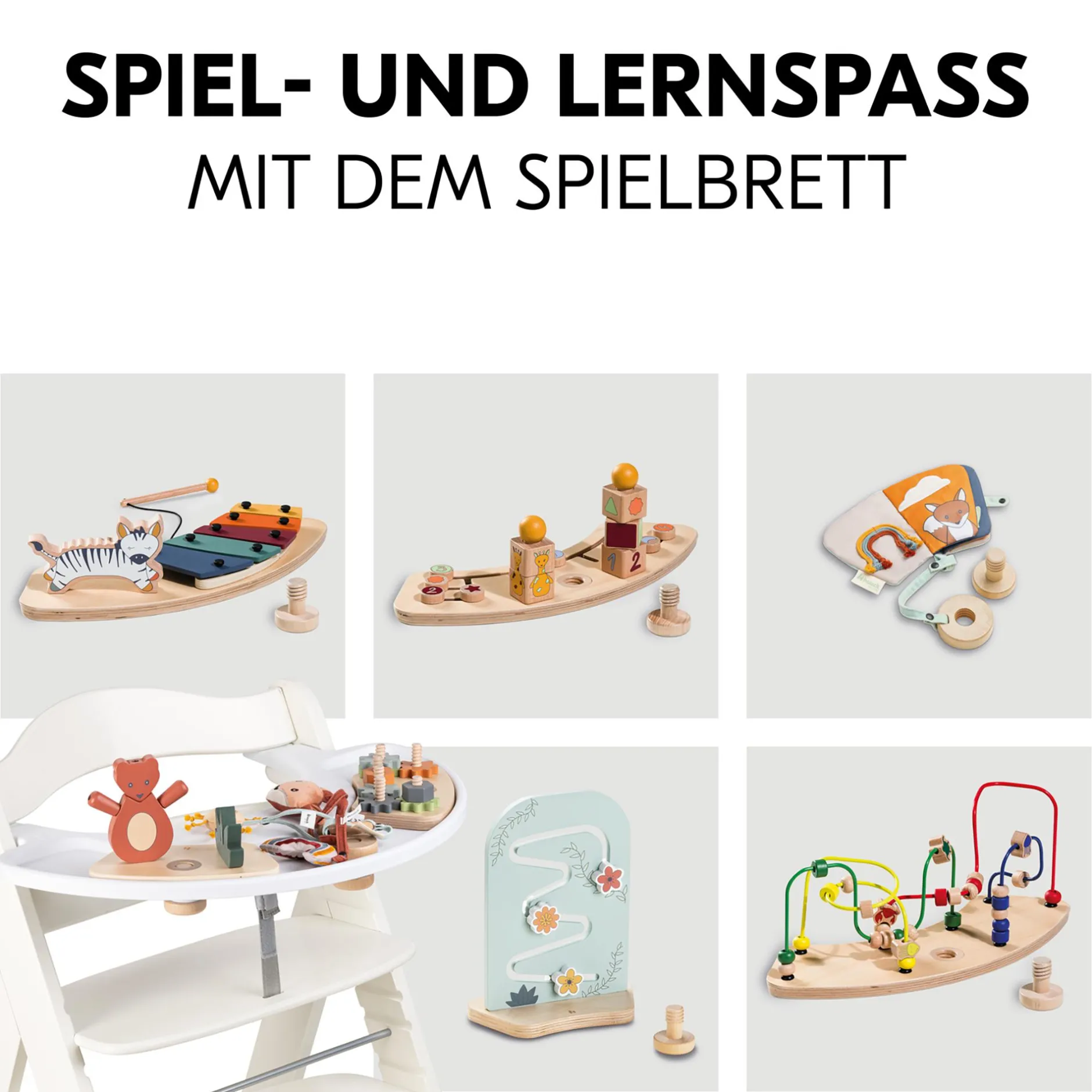 hauck Beta+ White mit Sitzauflage Anthrazit* Treppenhochstühle