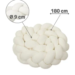 babybay Bettschlange geflochten Ivory 180 cm* Bettausstattung
