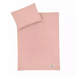 Zu00f6llner Bettwäsche Muslin Dusty Rose 100x135 cm* Babybettwäsche