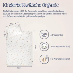 Zu00f6llner Bettwäsche Organic Night & Day 100x135 cm* Babybettwäsche