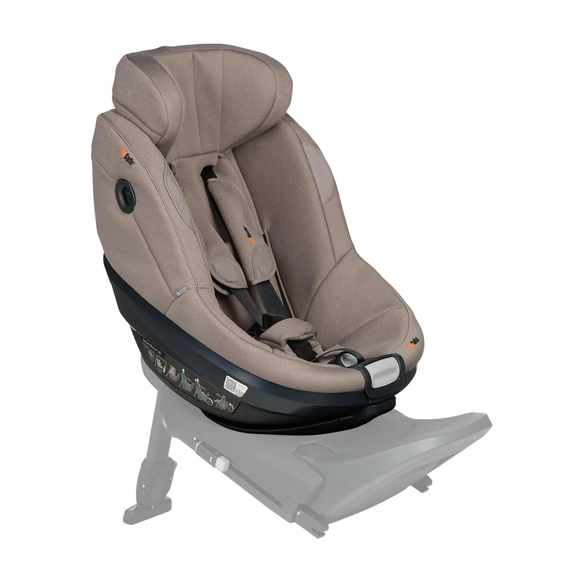 BeSafe Beyond² 360 Dark Sand Soft Breeze*Kinder Reboarder 0-18 Kg, Gruppe 0+/1