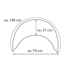 THERALINE Bezug für Plüschmond Dunkel* Stillkissen|Stillkissen