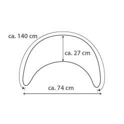 THERALINE Bezug für Plüschmond Stein* Stillkissen|Stillkissen