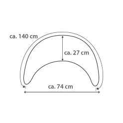 THERALINE Bezug für Plüschmond Uni* Stillkissen|Stillkissen