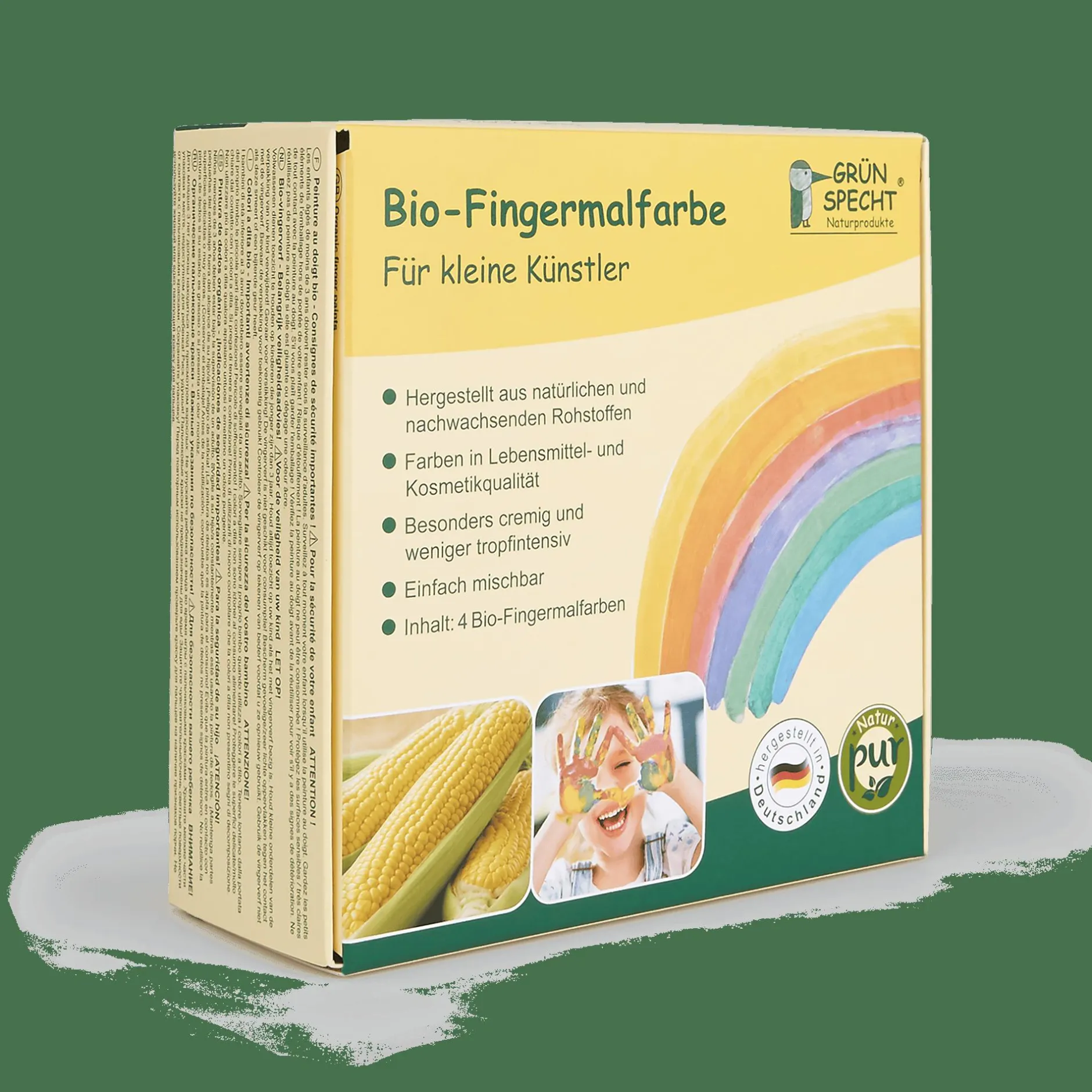 GRu00dcNSPECHT Bio-Fingermalfarben*Kinder Malen & Kneten|Spielzeug Ab 2 Jahre