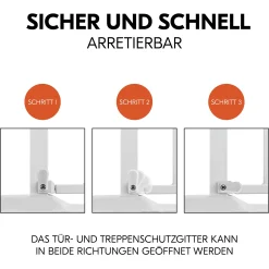 hauck Clear Step 2 White 75-80 cm* Tür- & Treppenschutzgitter