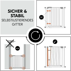 hauck Clear Step Autoclose 2 Dark Grey 75-80 cm* Tür- & Treppenschutzgitter