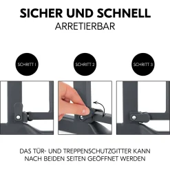 hauck Clear Step Autoclose 2 Dark Grey 75-80 cm* Tür- & Treppenschutzgitter