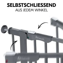 hauck Clear Step Autoclose 2 Dark Grey 75-80 cm* Tür- & Treppenschutzgitter
