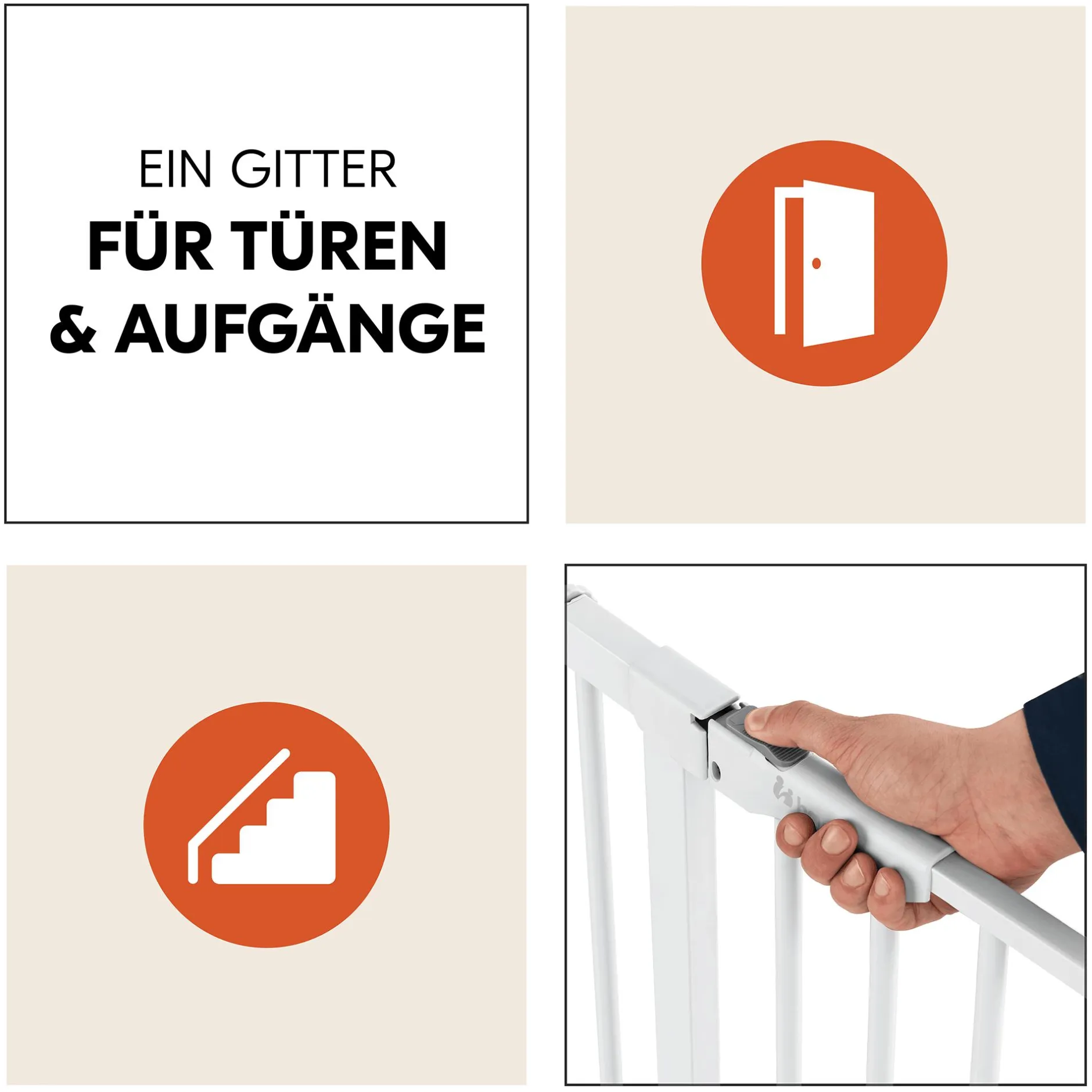 hauck Clear Step Autoclose 2 White 75-80 cm* Tür- & Treppenschutzgitter