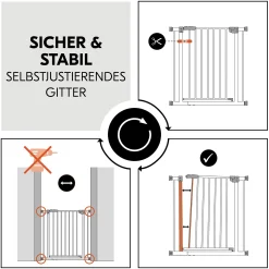 hauck Clear Step Autoclose 2 White 75-80 cm* Tür- & Treppenschutzgitter
