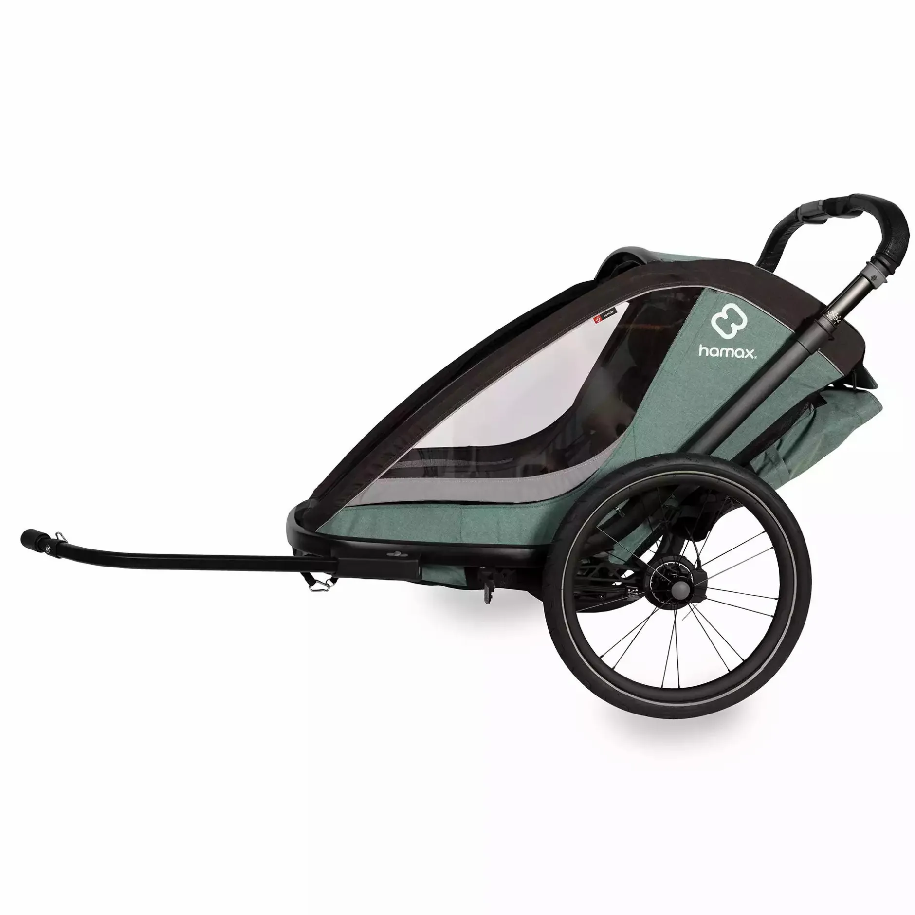 hamax Cocoon One Einsitzer Green/Black* Fahrradanhänger