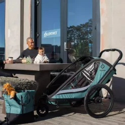 hamax Cocoon Zweisitzer Green/Black* Fahrradanhänger