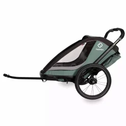 hamax Cocoon Zweisitzer Green/Black* Fahrradanhänger