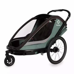hamax Cocoon Zweisitzer Green/Black* Fahrradanhänger