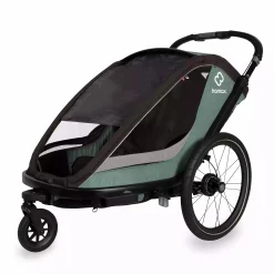 hamax Cocoon Zweisitzer Green/Black* Fahrradanhänger