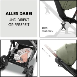 hauck Comfort n Care Set Olive*Kinder Kombi-Kinderwagen