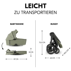 hauck Comfort n Care Set Olive*Kinder Kombi-Kinderwagen