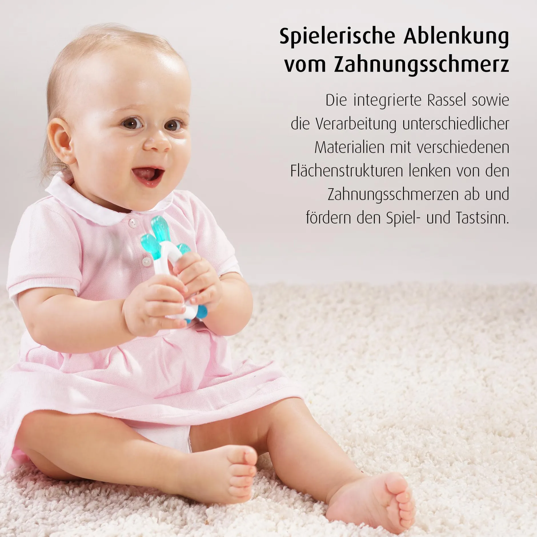 reer Cool & Play Kühlbeißring mit Rassel* Zahnungshilfen