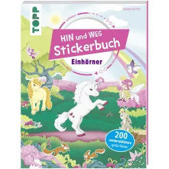 frechverlag Das Hin und weg Stickerbuch - Einhörner*Kinder Malen & Kneten|Spielzeug Ab 4 Jahren