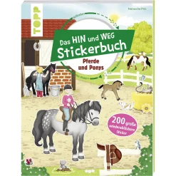 frechverlag Das Hin und weg Stickerbuch - Pferde und Ponys*Kinder Malen & Kneten|Spielzeug Ab 4 Jahren