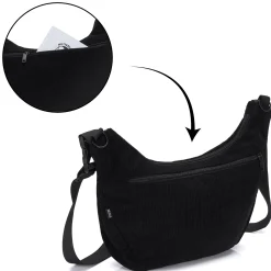 LITTLE ONE Daybag Cordy Black* Wickeltaschen