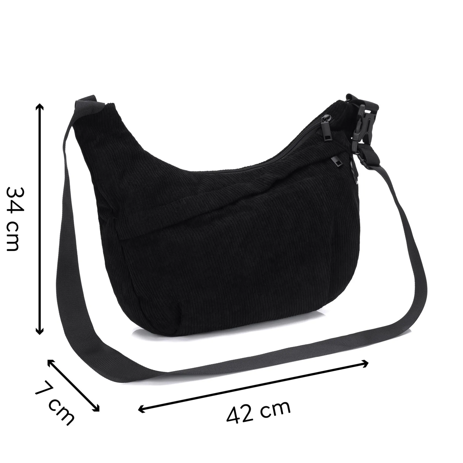 LITTLE ONE Daybag Cordy Black* Wickeltaschen
