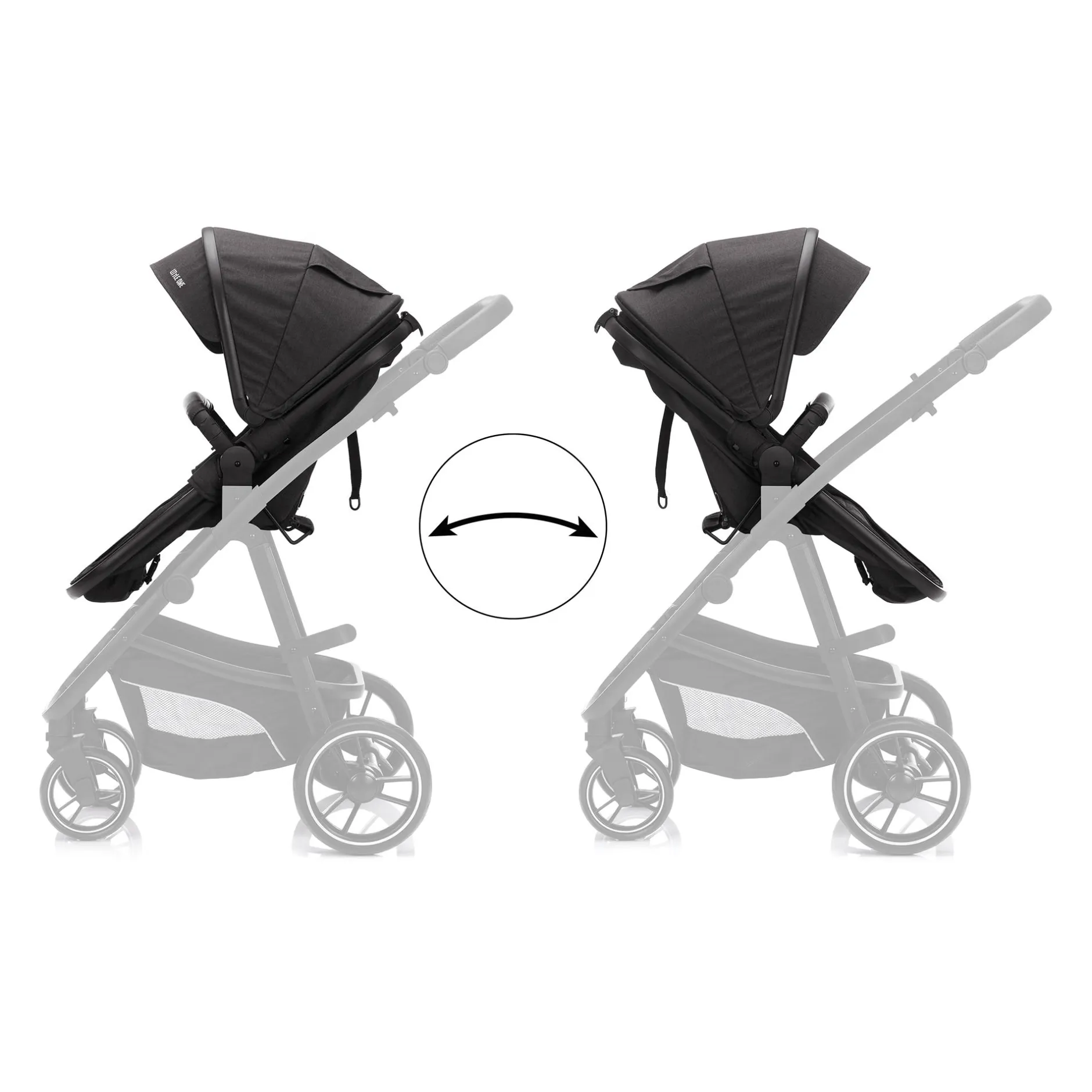 LITTLE ONE Denver 2in1 Anthrazit Melange*Kinder Buggys|Kombi-Kinderwagen