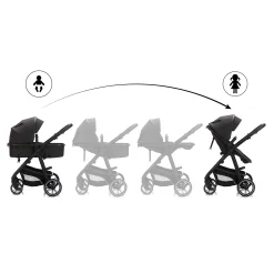 LITTLE ONE Denver 2in1 Anthrazit Melange*Kinder Buggys|Kombi-Kinderwagen