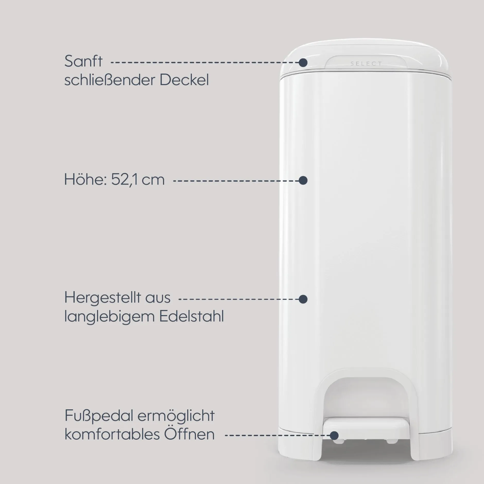 Angelcare Diaper Genie Windeleimer Select Stone Grey* Windeleimer