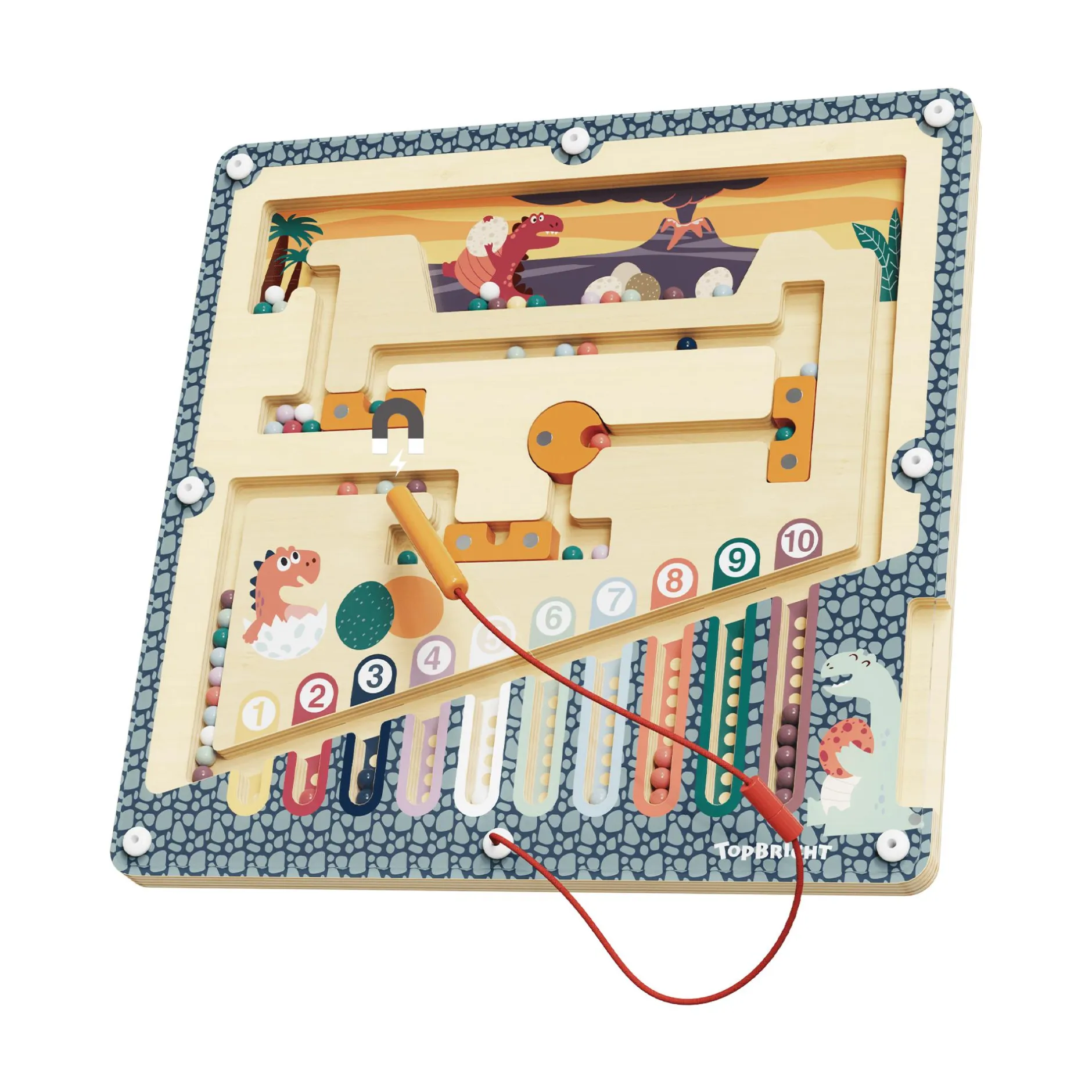 TOPBRIGHT Dino Eier Labyrinth*Kinder Holzspielzeug