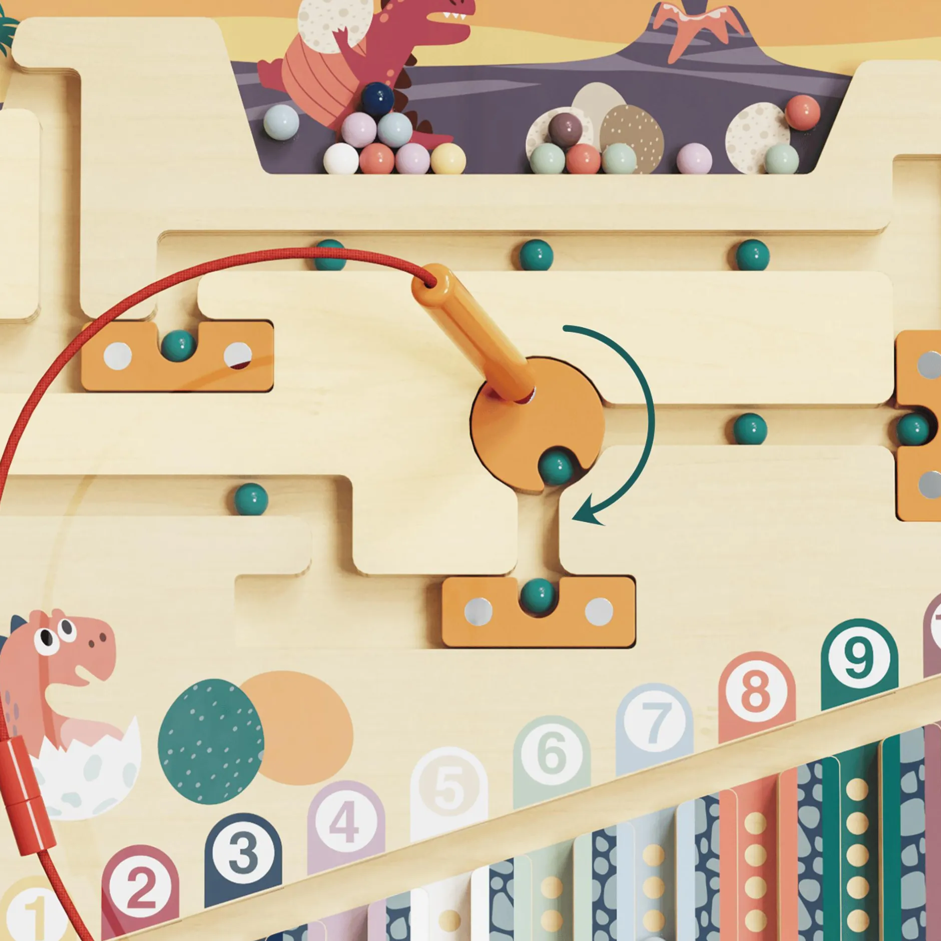 TOPBRIGHT Dino Eier Labyrinth*Kinder Holzspielzeug