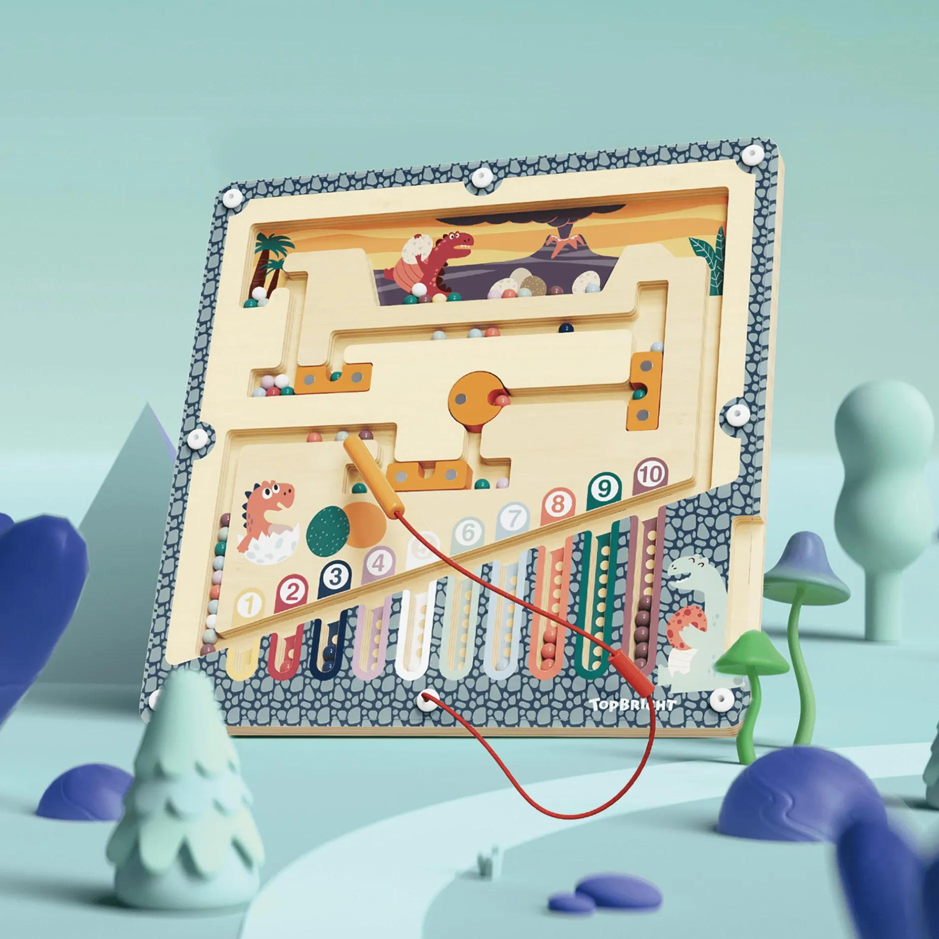 TOPBRIGHT Dino Eier Labyrinth*Kinder Holzspielzeug