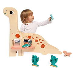 Janod Dino-Garage*Kinder Spielzeug Ab 2 Jahre|Holzspielzeug