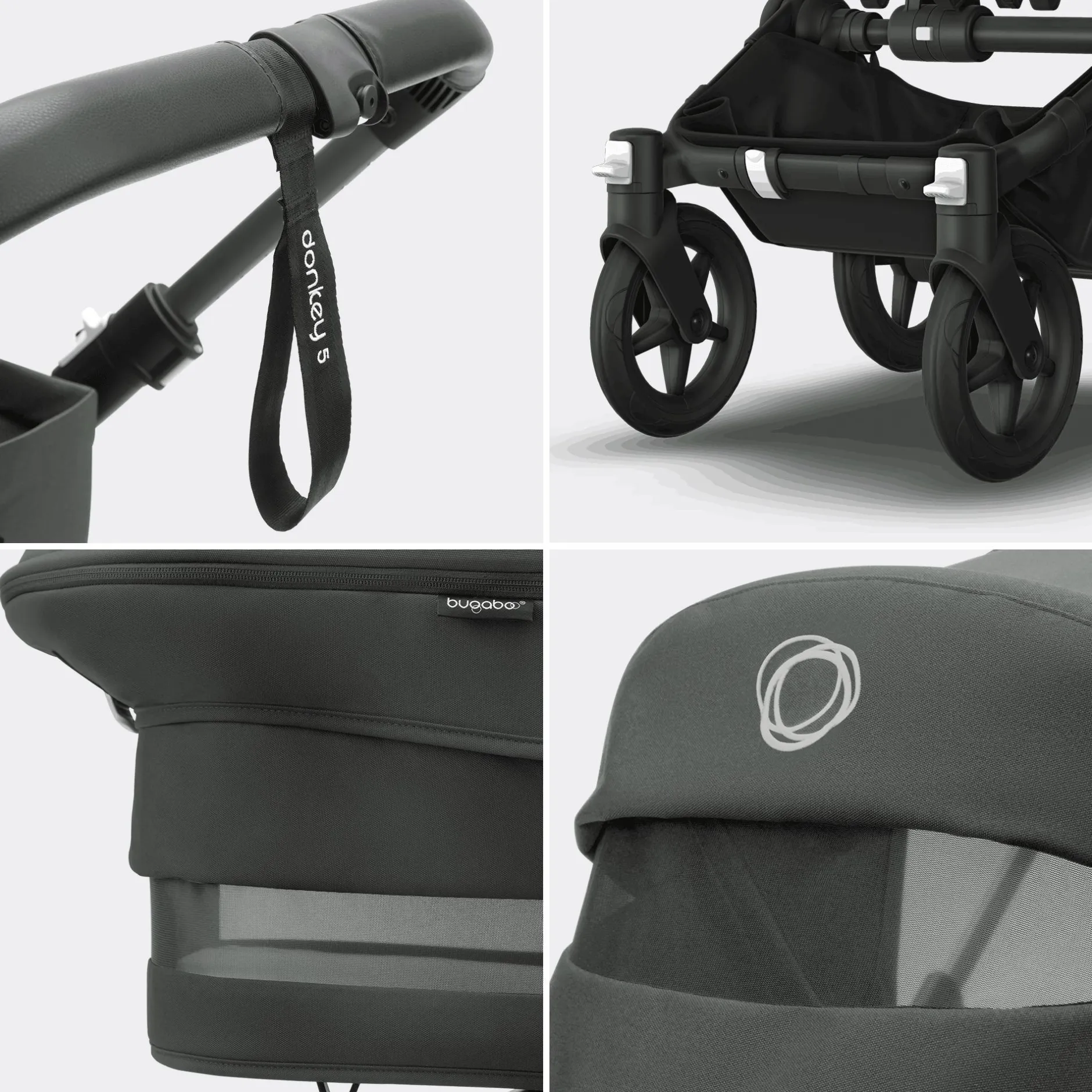bugaboo Donkey 5 Mono-Kinderwagen, erweiterbar, Forest Green*Kinder Kombi-Kinderwagen
