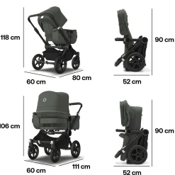 bugaboo Donkey 5 Mono-Kinderwagen, erweiterbar, Forest Green*Kinder Kombi-Kinderwagen