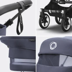 bugaboo Donkey 5 Mono-Kinderwagen, erweiterbar, Stormy Blue*Kinder Kombi-Kinderwagen