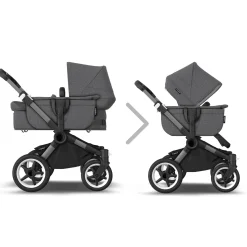 bugaboo Donkey 5 Mono-Kinderwagen, erweiterbar, Grey Melange*Kinder Kombi-Kinderwagen