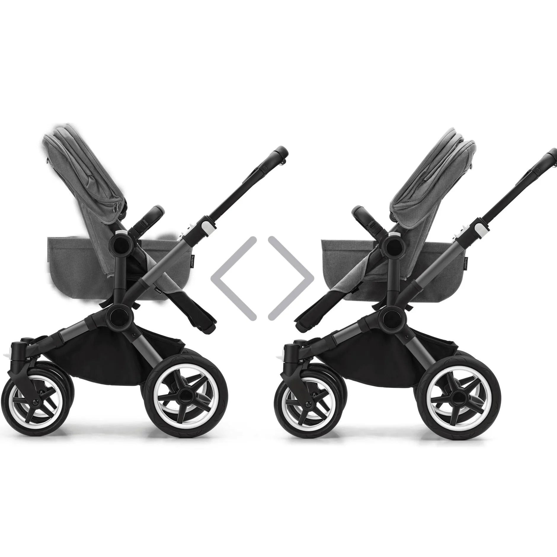 bugaboo Donkey 5 Mono-Kinderwagen, erweiterbar, Grey Melange*Kinder Kombi-Kinderwagen